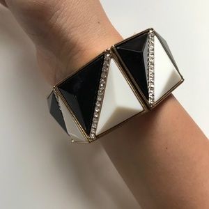 Black and White Cuff Bracelet